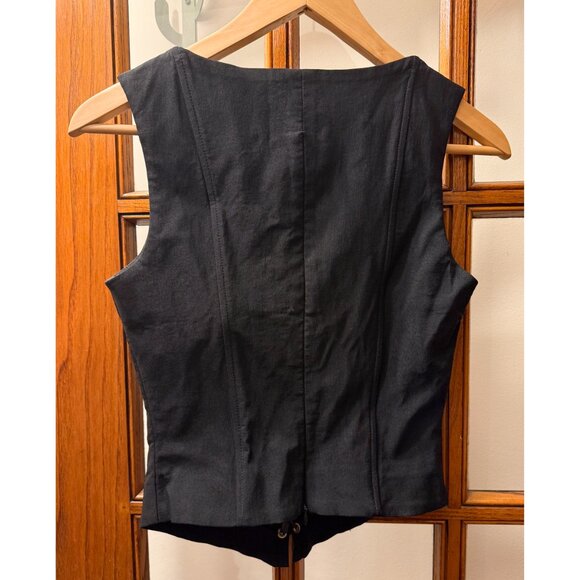 SOLD: Vintage 2000's Bebe Black Corset Top sz S - Picture 4 of 6